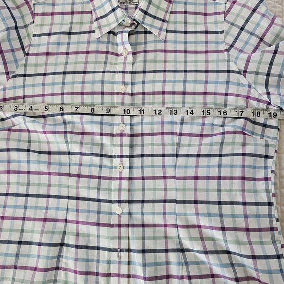 The Oxford Shirt Co. Preppy Multicolor Plaid Button Down Shirt for Women Size 8 - Picture 4 of 5